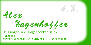 alex wagenhoffer business card
